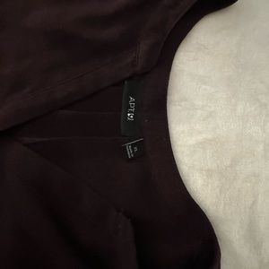 Apt 9 brand plum colored large sleeved blouse. Size XL